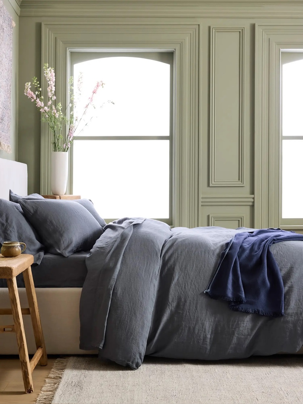 NWOT Quince European Linen Duvet Cover Set In Nightfall - Full/Queen With Shams - Picture 5 of 9